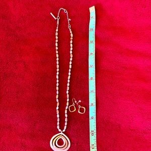 Necklace with matching earrings